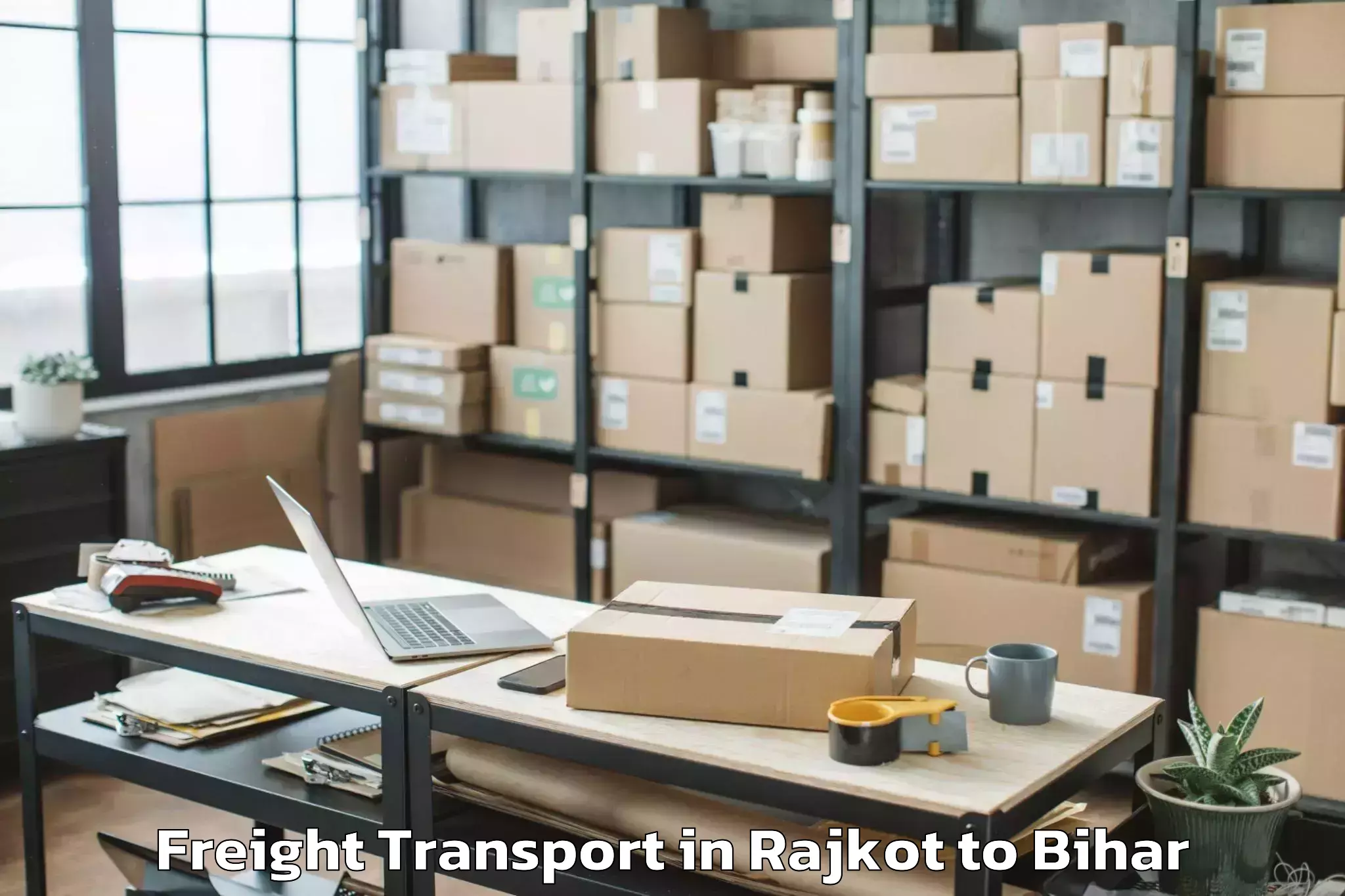 Affordable Rajkot to Lakri Nabigabj Freight Transport